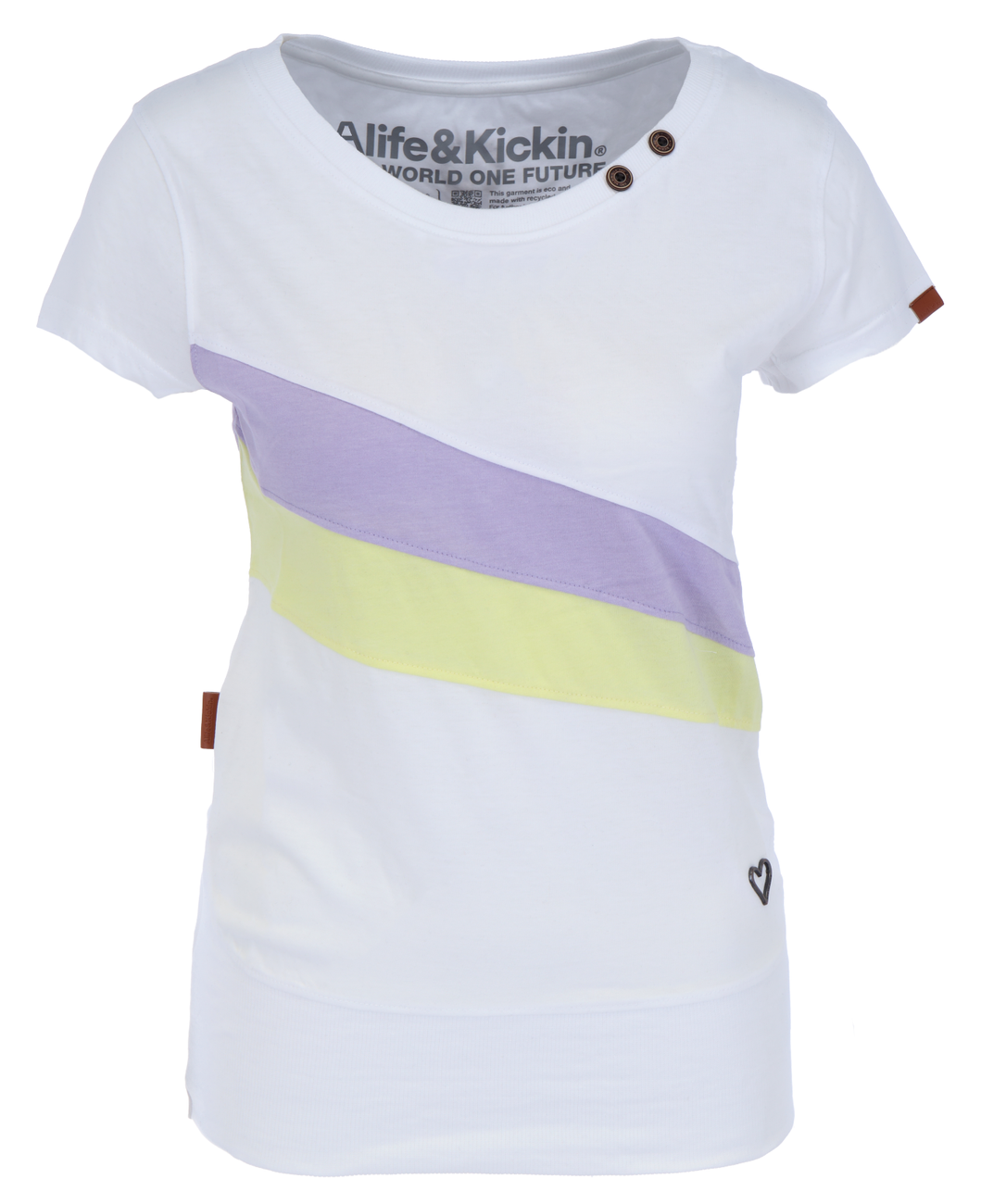 ALIFE AND KICKIN CLEA AK SHIRT Damen T-Shirt Color-Block-Design